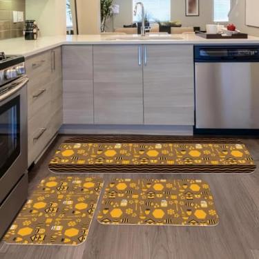 Imagem de Passadeira Cozinha，Tapete Antiderrapante Cozinha，Kit De 3 Tapetes para Melancias Sementes，Vida Criativa(15)