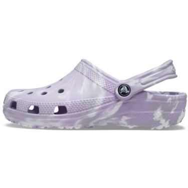 Imagem de Tamanco Crocs Classic Marbled Tie Dye adulto-unissex, Lavanda/Multi, 15 Women/13 Men