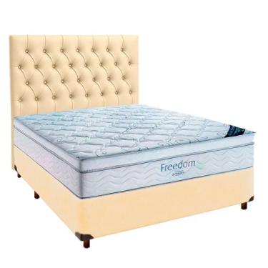 Imagem de Cama Box Begetiza+Colchão Casal Freedom Ortobom + Cabeceira
