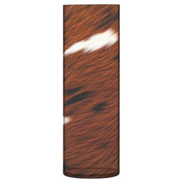 Imagem de JUZIHAI Vaso com padrão de couro bovino para flores 9,9 cm x 30 cm Cilindro de plástico moderno vaso de flores para centro de mesa de casamento decoração de casa