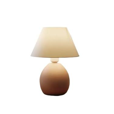 Imagem de Abajur Luminária Feito de Cerâmica Cores Tendências abajur luminária de cerâmica com cúpula modelo gota(Marrom Avelã)
