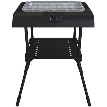 Imagem de Churrasqueira Elétrica Portátil 2 em 1 Pedestal e Mesa sem Fumaça Grill Preta Agratto Achp01n