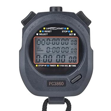 Imagem de KIMISS Cronômetro de Corrida Esportiva Multifuncional 3860 ABS - Cronômetro de Contagem Regressiva Eletrônico para Atletismo, à Prova d'água, Display LCD de 23 Dígitos, Contagem Regressiva de até (1)