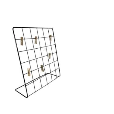 Imagem de Memory Board Com Mini Prendedores + Led Enfeite de Natal - Tela Aramada Colorida, Painel de Fotos Decorativo para Parede Brasileira(M.B.M + prendedor)