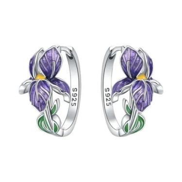 Imagem de Brincos De Argola Astral Em Forma De Borboleta Em Prata Esterlina 925 