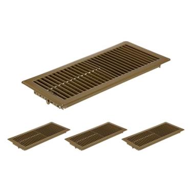 Imagem de PATIKIL Coberturas de ventilação de piso de 15 x 35 cm, 4 peças de registros de piso capas de ventilação de ar de metal resistente para ventilação de ar fácil ajustável para grades de teto de parede