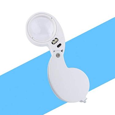 Imagem de Fafeicy Lupa Portátil para Joalheiros, Lupa Iluminada 40X Com Luzes LED para Aplicações de Leitura e Inspeção