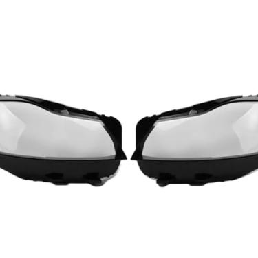 Imagem de Compatível com jaguar xf xfl 2016 2017 2018 2019 gadgets do carro capa de vidro da lâmpada dianteira do carro farol dianteiro lente capa luzes escudo(Left and Right)