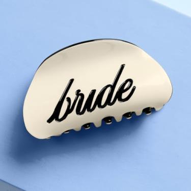 Imagem de xo, Fetti Clipe de garra de noiva | despedida de solteira, noiva, acessórios de cabelo, noiva para ser, noivado, festa, preto + marfim, dois tons