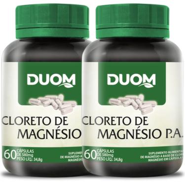 Imagem de COMBO 2 CLORETO DE MAGNÉSIO PA 60 CAPS CADA TOTAL 120 - DUOM