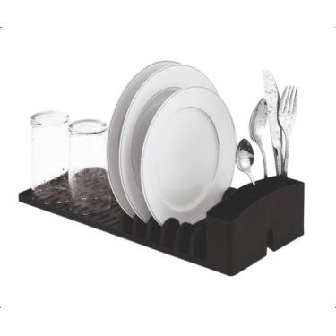 Imagem de Escorredor De Louça Para Pratos Copos De Bancada Preto 0182 - Dasplast
