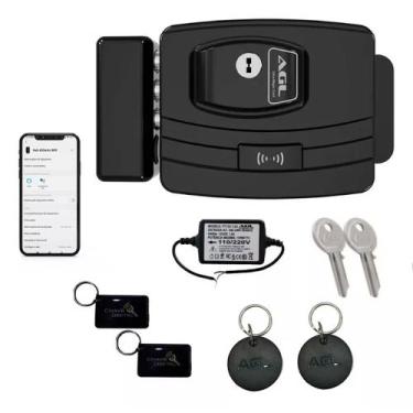Imagem de Fechadura eletrônica portão ultra magic card agl, Preto