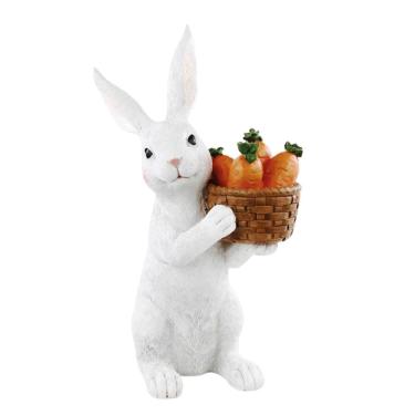 Imagem de Coelho De Pascoa Flower  C/Cesta De Cenoura 1065123 1Unid
