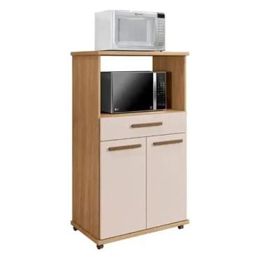 Imagem de Balcão Multiuso Conquista 2 Portas 1 Gaveta Arte Móveis Cor Cinamomo O