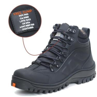 Imagem de Bota Coturno Segurança em Couro Adventure c/ C.A Confortável Macia - A