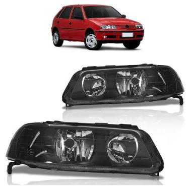 Imagem de Farol Dianteiro Gol G3 1999 2000 2001 2002 2003 2004 2005 Máscara Negr