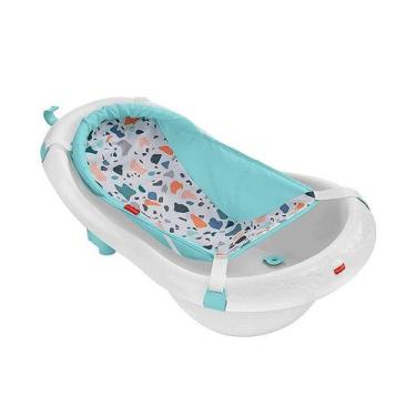 Imagem de Banheira Deluxe 4 em 1 Cresce com o Bebê Fisher-Price Azul GPN17 - Mat
