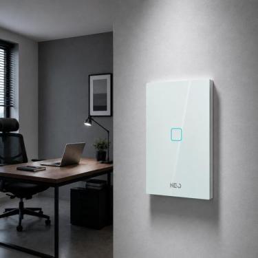 Imagem de Interruptor Inteligente Smart Zigbee Alexa google 1 Botão 4x2 Bivolt B