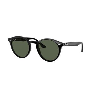 Imagem de Óculos De Sol Ray ban Rb2180l 601/71 Preto Brilho Redondo - Ray-Ban, P