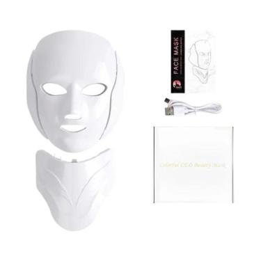 Imagem de Máscara Facial LED Sem Fio De 7 Cores Para Rejuvenescimento Da Pele, R