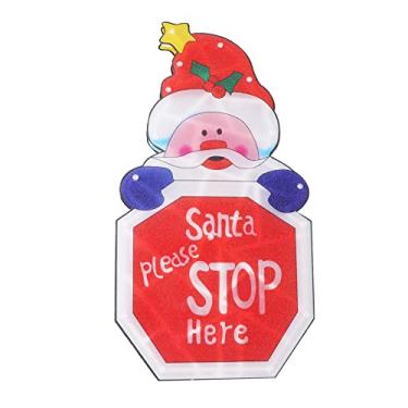 Imagem de Decoração de silhueta de janela de Natal, decoração de Natal Luz de PVC alimentada por bateria Aplicação ampla durável para o Natal para a festa