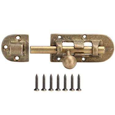 Imagem de fechadura deslizante de latão antigo,Trava, feito de latão puro, adequado para porta de madeira da porta principal