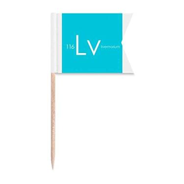 Imagem de Elementos Químicos Mesa menstrual Metais Pobres Bandeiras de palito de limorio Marcação de rotulagem para Bolo de Festa Prato de Queijo