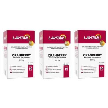 Imagem de Kit Com 3 Lavitan Cranberry 500Mg Com 30 Cápsulas - Cimed