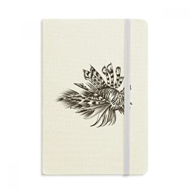 Imagem de Caderno de ilustração de peixe preto da Marine Life com capa dura em tecido oficial