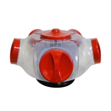 Imagem de Baleiro Giratório 05 Potes Vermelho