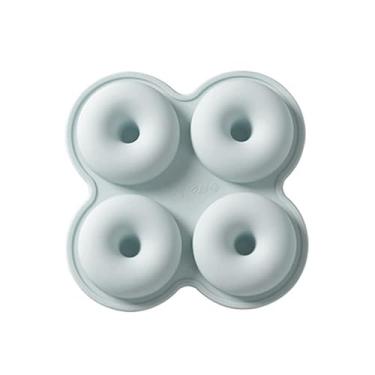 Imagem de Moldes de silicone de 4 cavidades, molde antiaderente para assar rosquinhas, fácil de limpar e máquina de lavar louça, molde de rosquinha para assar artesanato