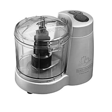 Imagem de Black Decker Mini Processador de Alimentos com 2 Velocidades na Cor Prata, Tritura Alimentos em Segundos, Potência 120W, Modelo HC32P-B2, 220V