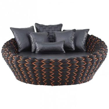 Imagem de Chaise Munique Tricô Náutico Jardim Piscina Azul Marinho