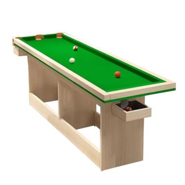 Imagem de Mesa De Sinuca Portátil De 8 Pés, Pequena Mesa De Bilhar Para Treinamento, Mesa De Prática De Sinuca, Para Sala De Estar, Escritório, Iniciante (Color : Style1, Size : 2.45x0.61m/8x2ft)