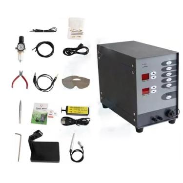 Imagem de WAn2SHI0SY22 Soldador automático CNC de 110 V, máquina de solda de arco de argônio de 100 W, kit de panela para soldagem de joias de prata, reparo DIY para peças de trabalho de liga de cromo cobalto