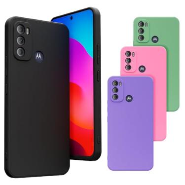 Imagem de Capa Capinha Case Compatível Motorola Moto G60S Silicone Veludo Premium [2ASHOP] (PRETO)