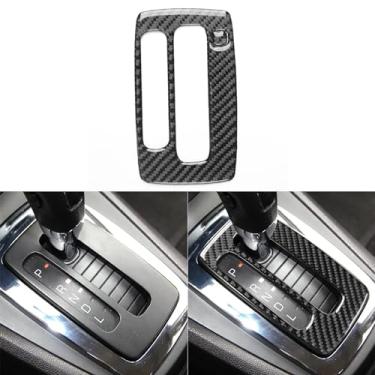 Imagem de Generic Compatível com Ford Fiesta 2011-2019 Real Premium 3K Efeito 3D Fibra de Carbono Console Central Guarnição Automática de Mudança de Mudança de Engrenagem Decalques de Painel de Transmissão de