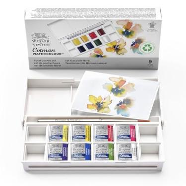 Imagem de Winsor & Newton Conjunto de tintas para aquarela Cotman, 8 formas florais