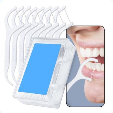 Imagem de Fio Dental Com Cabo Suporte Haste Limpeza Bucal 26 Fios - Tex Web