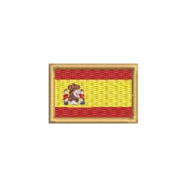 Imagem de BP0084-031 Bandeira Espanha Patch Bordado 3,8×2,5cm (D- Arquivo Matriz para bordar)