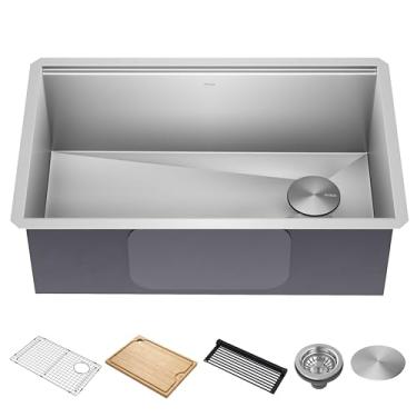 Imagem de Kraus KWU110-30 Kore Kitchen Single Bowl, 76 cm, 76 cm - Pia de Estação de Trabalho