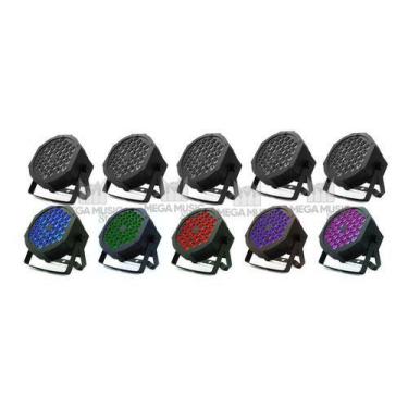 Imagem de 10 Canhão. Refletor Led Par 64 Rgb Triled 36 Leds 3w Dmx Bivolt - MEGA