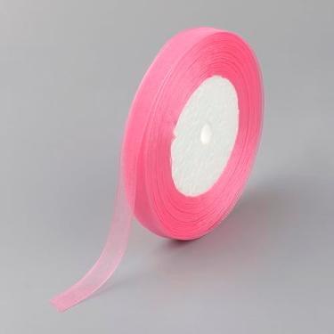 Imagem de Beadthoven Fitas de organza de 10 mm de tecido transparente de 500 metros, fitas decorativas transparentes de 10 mm para embrulho de presente, buquê de flores, artesanato, laços de cabelo, costura,