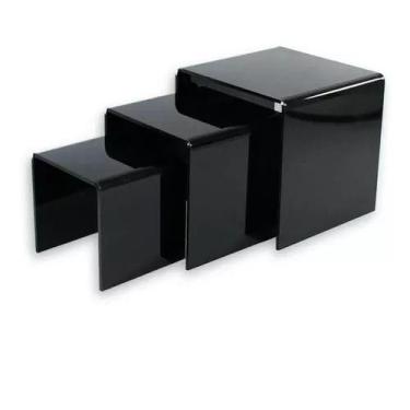 Imagem de Plataforma Expositor Acrílico Ps Para Vitrine 3 Unidades - Loja Dinka
