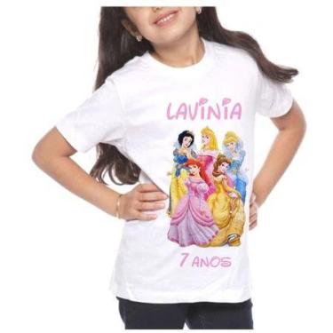 Imagem de Camisa personalizada infantil Princesas Disney - Loja Dinka