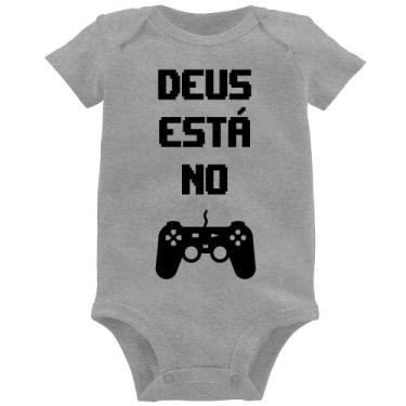 Imagem de Body Bebê Deus está no controle - Foca na Moda, Cinza, M