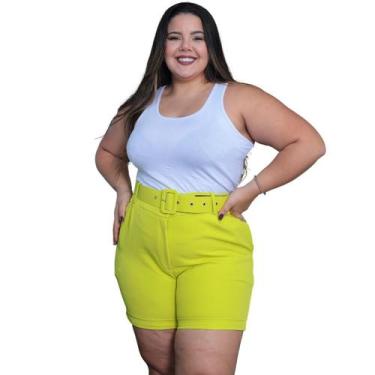Imagem de Short Bermuda Feminina Plus Size Alfaiataria Social - Cacharrel Store,