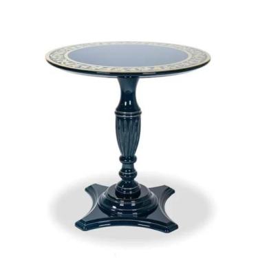 Imagem de Mesa de Apoio Marrocos Redonda 72cm com Vidro Arabesco  - Tommy Design