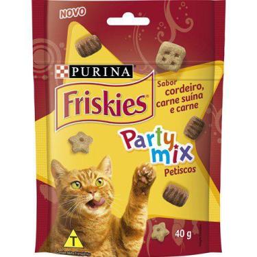 Imagem de Petisco para Gatos Adultos Party Mix Sabor Carne, Cordeiro e Carne Suí