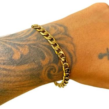 Imagem de Pulseira Masculina Grumet 6mm Bracelete 1x1 Banhada Ouro - Azmar SemiJ